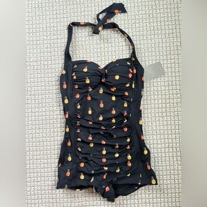 Anthropologie Seafolly Pineapple Maillot Swimsuit